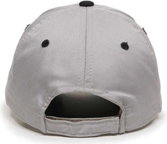 OC Sports GL-271 Team Adjustable Custom Baseball Caps - Lt Gray Black