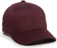 OC Sports GL-271 Team Adjustable Custom Baseball Caps - Maroon - Maroon / 6 3/8’’ - 7’’