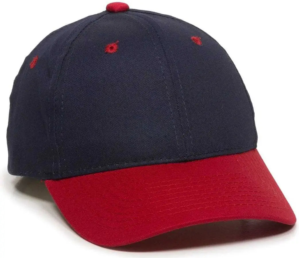 OC Sports GL-271 Team Adjustable Custom Baseball Caps - Navy Red - Navy Red / 6 3/8’’ - 7’’