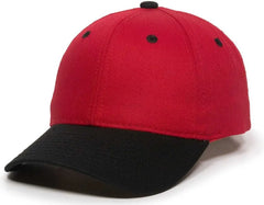 OC Sports GL-271 Team Adjustable Custom Baseball Caps - Red Black