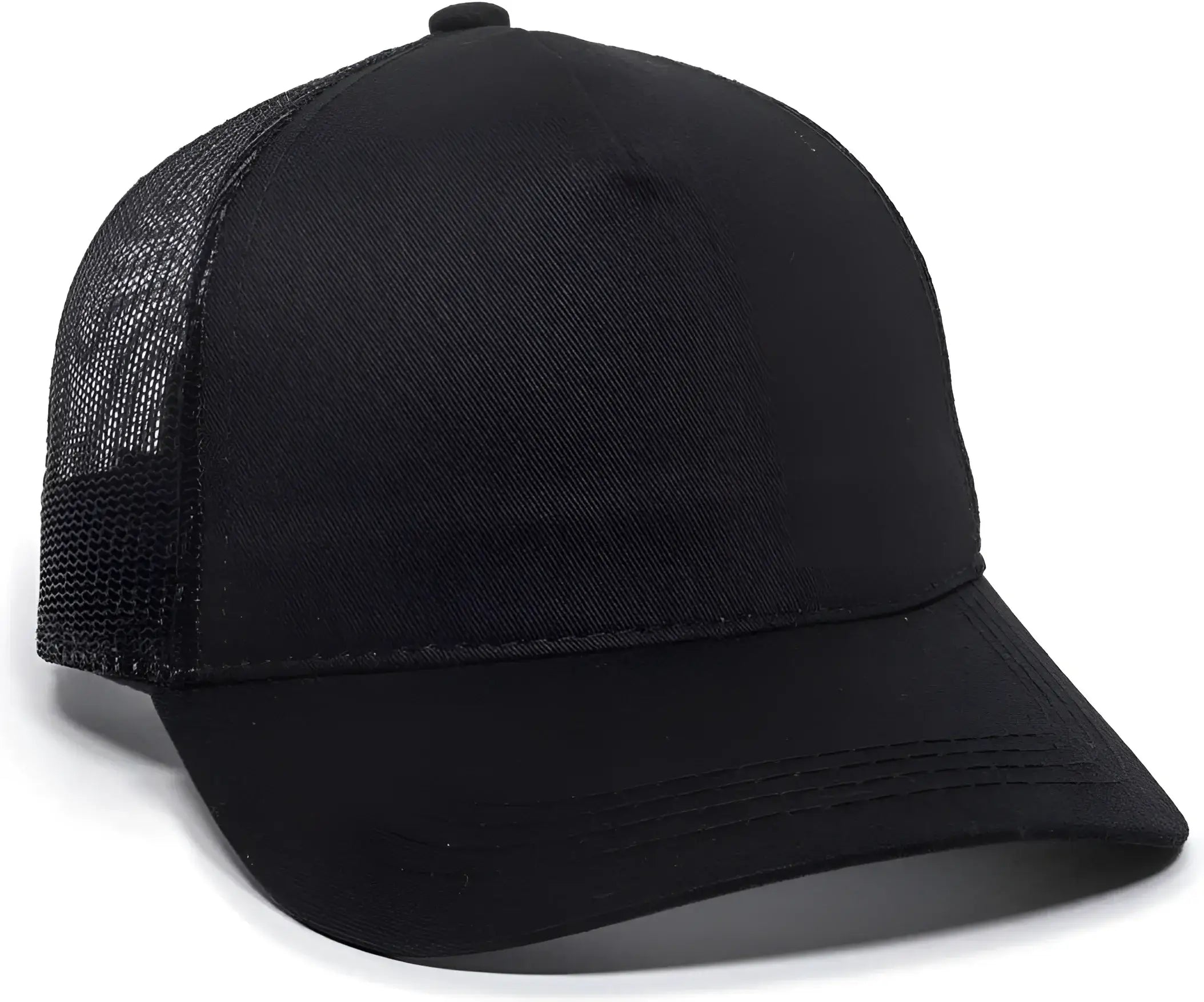 OC Sports GL-415 Adjustable Mesh Back Cap - Black - Black / 6 7/8’’ - 7 1/2’’