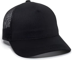 OC Sports GL-415 Adjustable Mesh Back Cap - Black - Black / 6 7/8’’ - 7 1/2’’