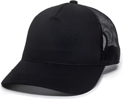 OC Sports GL-415 Adjustable Mesh Back Cap - Black - Black / 6 7/8’’ - 7 1/2’’