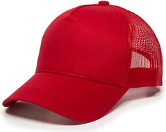 OC Sports GL-415 Adjustable Mesh Back Cap - Red - Red / 6 7/8’’ - 7 1/2’’
