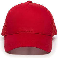 OC Sports GL-415 Adjustable Mesh Back Cap - Red - Red / 6 7/8’’ - 7 1/2’’