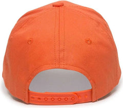 OC Sports GL-455 Team Adjustable Single Snap Closure Cap - Orange
