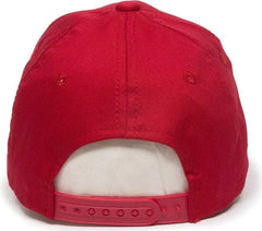 OC Sports GL-455 Team Adjustable Single Snap Closure Cap - Red