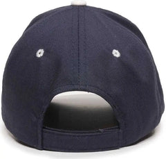 OC Sports GL-845 Contrasting Sandwich Button and Eyelet Cap - Navy White - Navy White / 6 7/8’’ - 7 1/2’’