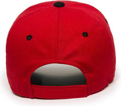 OC Sports GL 845 Contrasting Sandwich Button and Eyelet Cap Red Black Red Black / 6 7/8’’ 7 1/2’’