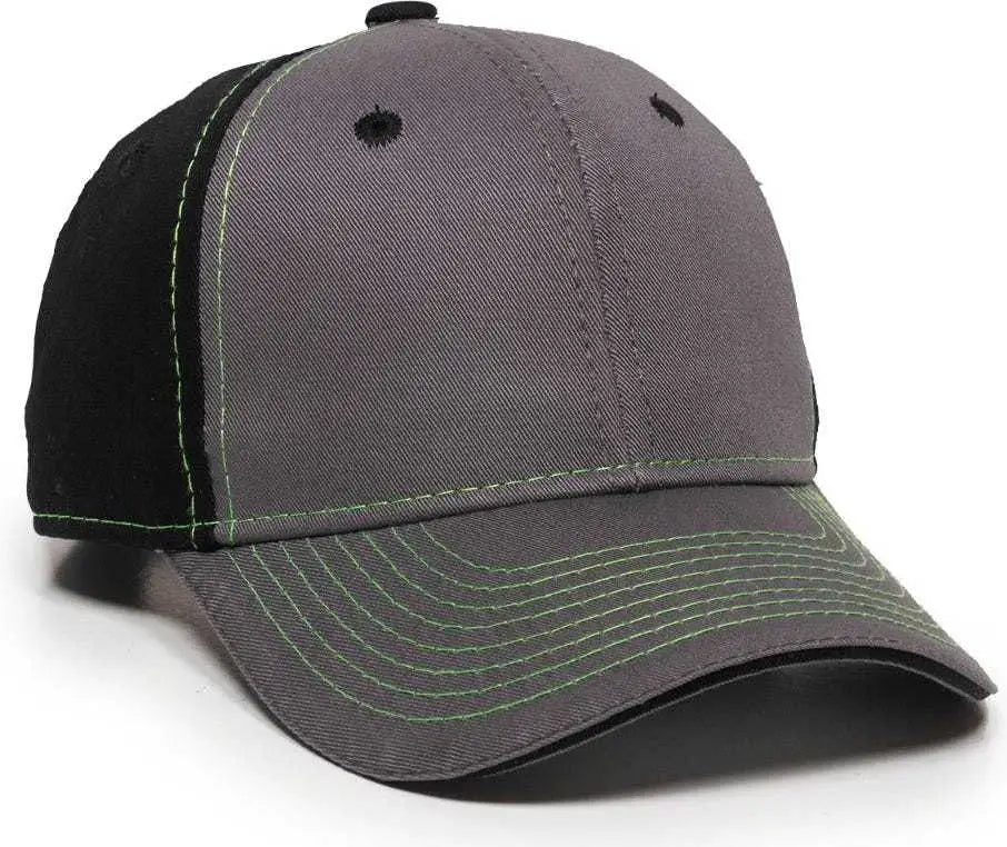 OC Sports GWT-101 Adjustable Cap - Charcoal Black - Dark Gray Black / 6 7/8’’ - 7 1/2’’