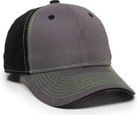 OC Sports GWT-101 Adjustable Cap - Charcoal Black - Dark Gray Black / 6 7/8’’ - 7 1/2’’