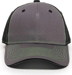 OC Sports GWT-101 Adjustable Cap - Charcoal Black - Dark Gray Black / 6 7/8’’ - 7 1/2’’