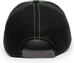 OC Sports GWT-101 Adjustable Cap - Charcoal Black - Dark Gray Black / 6 7/8’’ - 7 1/2’’