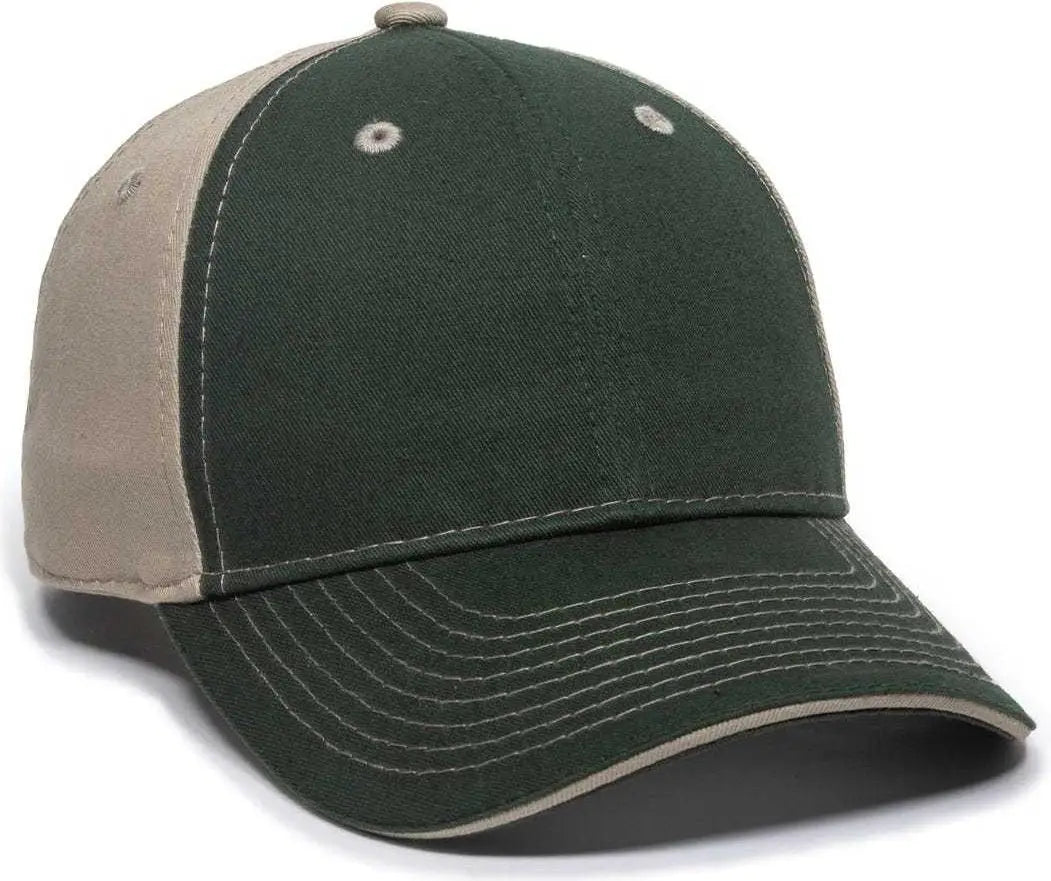 OC Sports GWT-101 Adjustable Cap - Dark Green Khaki - Forest Khaki / 6 7/8’’ - 7 1/2’’
