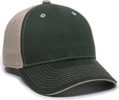 OC Sports GWT-101 Adjustable Cap - Dark Green Khaki - Forest Khaki / 6 7/8’’ - 7 1/2’’