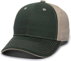 OC Sports GWT-101 Adjustable Cap - Dark Green Khaki - Forest Khaki / 6 7/8’’ - 7 1/2’’