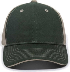 OC Sports GWT-101 Adjustable Cap - Dark Green Khaki - Forest Khaki / 6 7/8’’ - 7 1/2’’