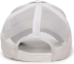 OC Sports GWT-101M Adjustable Mesh Back Cap - Black White - Black White / 6 7/8’’ - 7 1/2’’