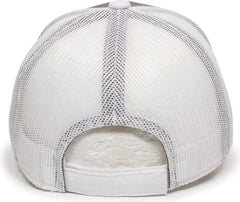 OC Sports GWT-101M Adjustable Mesh Back Cap - Charcoal White - Dark Gray White / 6 7/8’’ - 7 1/2’’
