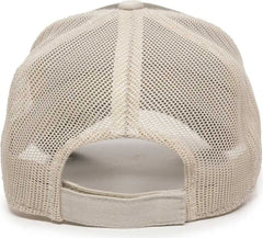 OC Sports GWT-101M Adjustable Mesh Back Cap - Olive Putty - Olive Sand / 6 7/8’’ - 7 1/2’’