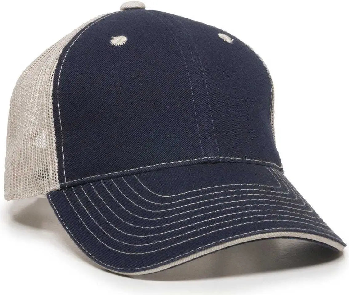 OC Sports GWT-101M Adjustable Mesh Back Cap - True Navy Putty - Navy Sand / 6 7/8’’ - 7 1/2’’