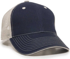 OC Sports GWT-101M Adjustable Mesh Back Cap - True Navy Putty - Navy Sand / 6 7/8’’ - 7 1/2’’