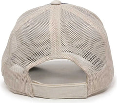 OC Sports GWT-101M Adjustable Mesh Back Cap - True Navy Putty - Navy Sand / 6 7/8’’ - 7 1/2’’
