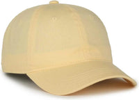 OC Sports GWT-111 Adjustable Strap Garment Wash Cotton Cap - Butter - Sand / 6 7/8’’ - 7 1/2’’