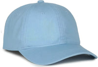 OC Sports GWT-111 Adjustable Strap Garment Wash Cotton Cap - Lt Blue - Columbia Blue / 6 7/8’’ - 7 1/2’’