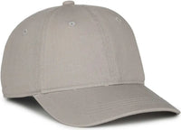 OC Sports GWT-111 Adjustable Strap Garment Wash Cotton Cap - Lt Gray - Light Gray / 6 7/8’’ - 7 1/2’’