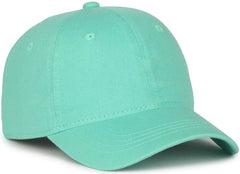 OC Sports GWT-111 Adjustable Strap Garment Wash Cotton Cap - Mint - Green / 6 7/8’’ - 7 1/2’’