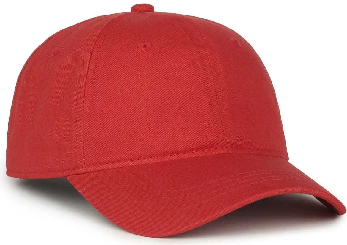 OC Sports GWT-111 Adjustable Strap Garment Wash Cotton Cap - Nantucket - Cardinal / 6 7/8’’ - 7 1/2’’