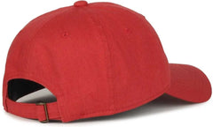 OC Sports GWT-111 Adjustable Strap Garment Wash Cotton Cap - Nantucket - Cardinal / 6 7/8’’ - 7 1/2’’