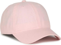 OC Sports GWT-111 Adjustable Strap Garment Wash Cotton Cap - Pink - Pink / 6 3/8’’ - 7’’