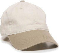OC Sports GWT-111 Adjustable Strap Garment Wash Cotton Cap - Putty Khaki - Putty Khaki / Adult