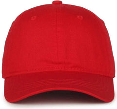 OC Sports GWT-111 Adjustable Strap Garment Wash Cotton Cap - Red