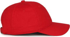 OC Sports GWT-111 Adjustable Strap Garment Wash Cotton Cap - Red
