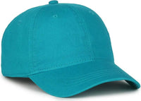 OC Sports GWT-111 Adjustable Strap Garment Wash Cotton Cap - Teal - Teal / 6 7/8’’ - 7 1/2’’