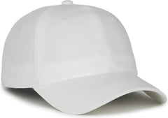 OC Sports GWT-111 Adjustable Strap Garment Wash Cotton Cap - White - White / 6 7/8’’ - 7 1/2’’