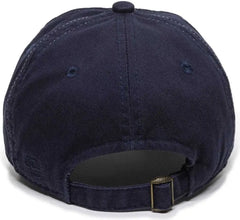 OC Sports GWT-111 Adjustable Strap Garment Wash Cotton Cap - White Navy - White Navy / 6 7/8’’ - 7 1/2’’