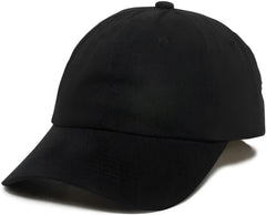 OC Sports GWT-116 Adj. Garment Wash Cotton Baseball Cap - Black - Black / 6 7/8’’ - 7 1/2’’