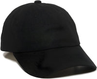 OC Sports GWT-116 Adj. Garment Wash Cotton Baseball Cap - Black - Black / 6 7/8’’ - 7 1/2’’