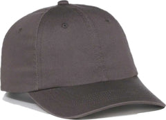 OC Sports GWT-116 Adj. Garment Wash Cotton Baseball Cap - Charcoal - Dark Gray / OSFM