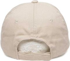 OC Sports GWT-116 Adj. Garment Wash Cotton Baseball Cap - Putty - White / 6 7/8’’ - 7 1/2’’