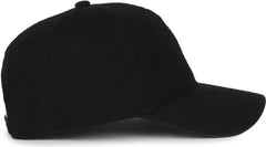 OC Sports GWT-SB Garment Washed Snap Back Dad Cap - Black - Black / OSFM
