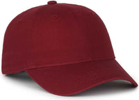 OC Sports GWT-SB Garment Washed Snap Back Dad Cap - Burgundy - Burgundy / OSFM