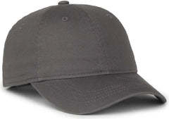 OC Sports GWT-SB Garment Washed Snap Back Dad Cap - Charcoal - Dark Gray / OSFM