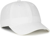 OC Sports GWT-SB Garment Washed Snap Back Dad Cap - White - White / OSFM