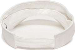 OC Sports GWTV-100 Adjustable Garment Washed Twill Visors - White - White / 6 7/8’’ - 7 1/2’’