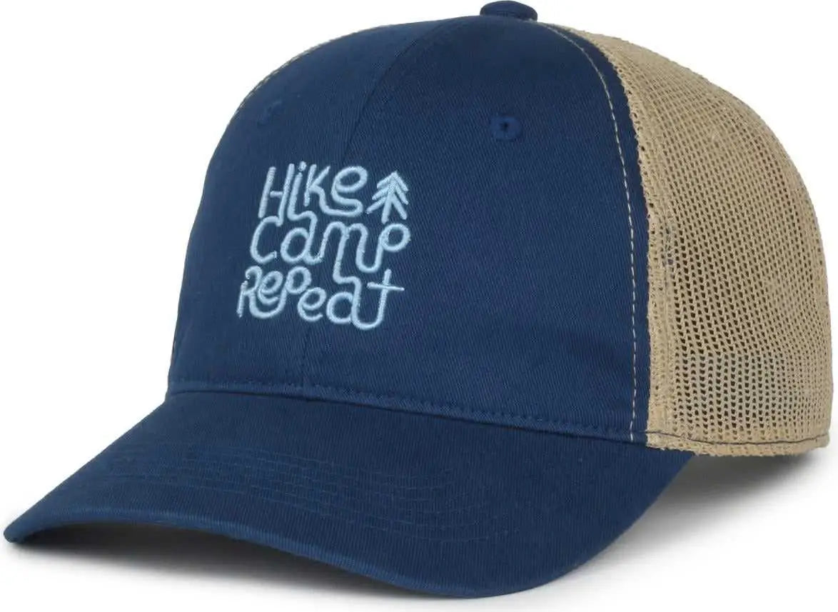 OC Sports HIKE01 Low Crown Structured Cap - Royal Natural - Royal Ivory / 6 7/8’’ - 7 1/2’’